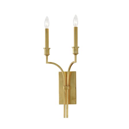 Maxim Lighting Normandy 2-Light Sconce, Gold Leaf 12782GL